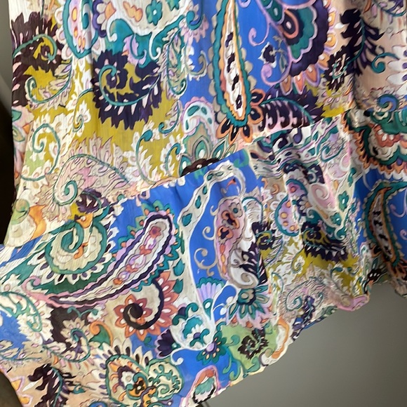 Zara maxi multicolor paisley dress, size L, new - Picture 9 of 12